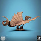 Foto del producto Tabletop 28mm Lord of the Print (LotP) 2: Figura de fantasía: Dragón dorado - bestia voladora legendaria en una pose dinámica de vuelo con alas extendidas, Wyvern/Lindwurm, monstruo jefe (24_11_A1)