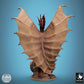Foto del producto Tabletop 28mm Lord of the Print (LotP) 2: Miniatura de Tabletop: Dragón Dorado / Gold Dragon - Dragón Anciano Urdrache, monstruo jefe legendario con alas extendidas sobre una aguja de roca (24_11_A3)