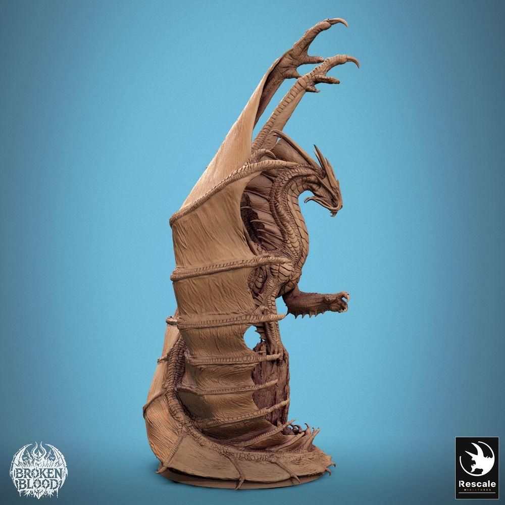 Foto del producto Tabletop 28mm Lord of the Print (LotP) 1: Miniatura de Tabletop: Legendario Altdrache - Señor de los Dragones y Guardián de Dragones, gran monstruo alado jefe para Wargame, Skirmish y Rol (24_11_A5)