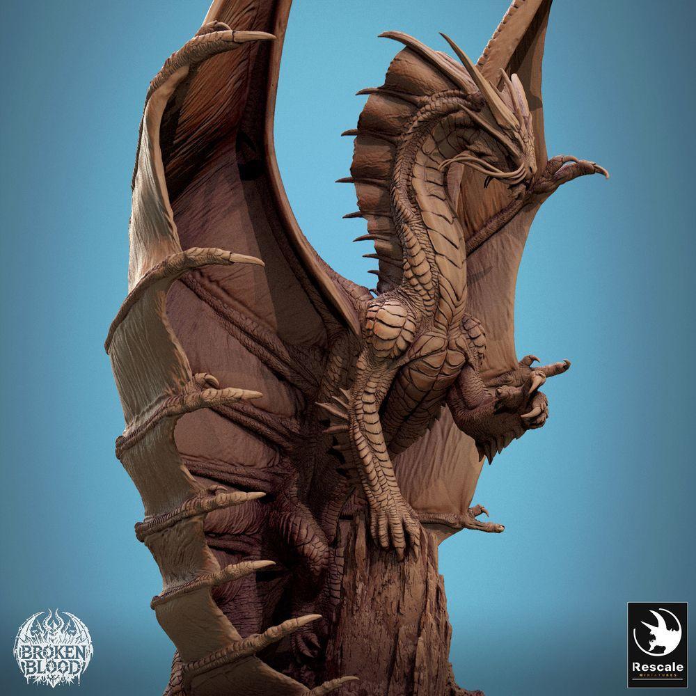 Foto del producto Tabletop 28mm Lord of the Print (LotP) 3: Miniatura de Tabletop: Legendario Altdrache - Señor de los Dragones y Guardián de Dragones, gran monstruo alado jefe para Wargame, Skirmish y Rol (24_11_A5)