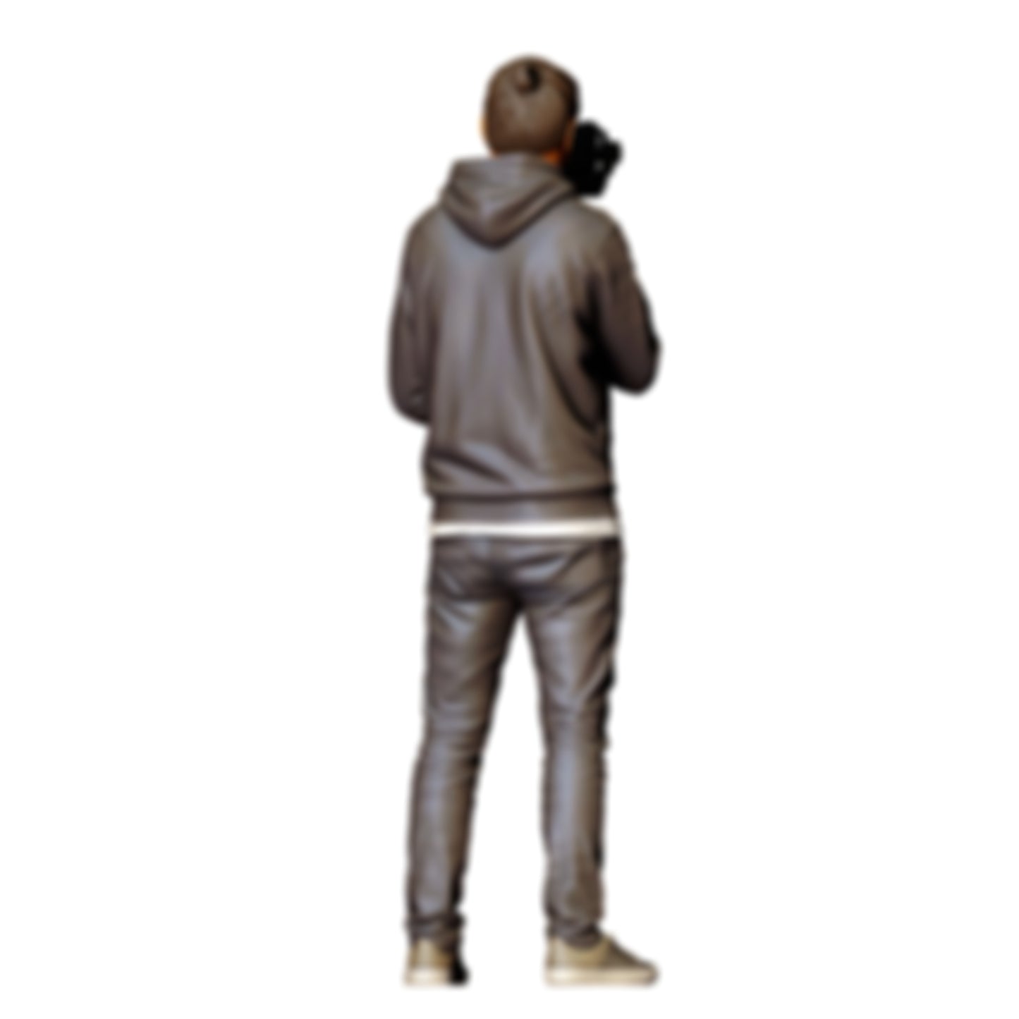 3DP Miniatures 1: Stehende Figur: Kameramann mit Kamera auf Einhand-Stabilisator (Ref. Nr. 512)