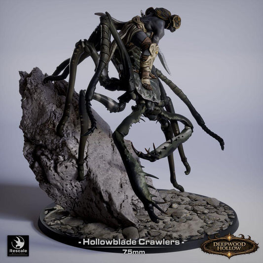 Foto del producto Tabletop 28mm Lord of the Print (LotP) 0: Tabletop Miniatura: Asesino jinete de araña sobre bestia araña, luchador emboscado con daga (26_03_F6)