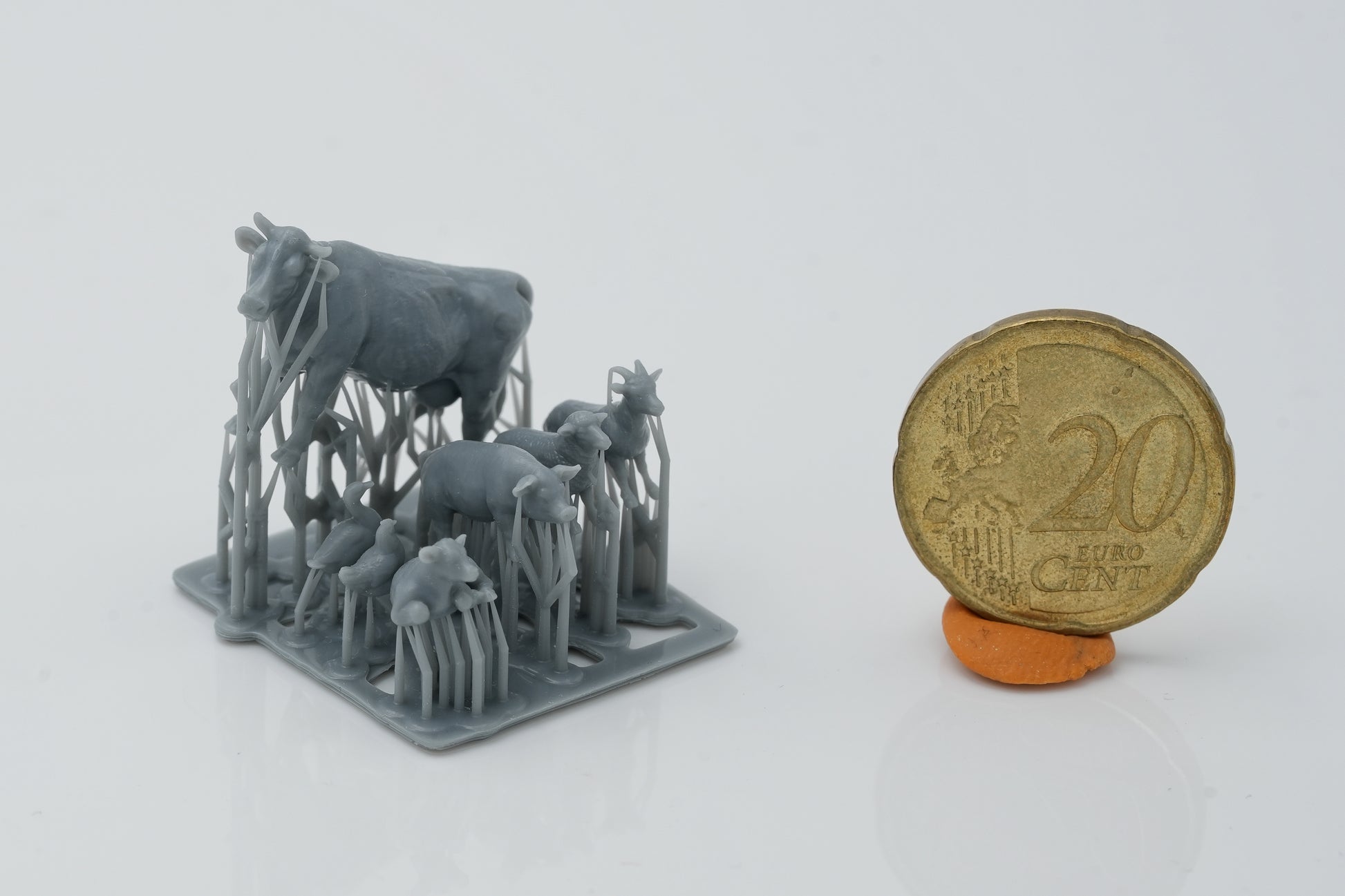 Produktfoto Tier Figur Diorama, Modellbau: 0: 7 Bauernhof Tier-Figuren: Kuh, Ziege, Schaf, Schwein, Huhn, Gans und Lamm (Ref a052)