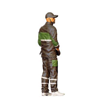 Foto de producto de modelismo de diorama 0: Gasolinero en ropa de trabajo – Figura con pistola de combustible (Ref. Nr. 431)