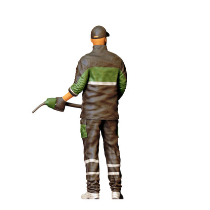 Foto de producto de modelismo de diorama 0: Gasolinero en ropa de trabajo – Figura con pistola de combustible (Ref. Nr. 431)