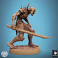 Foto del producto Tabletop 28mm Lord of the Print (LotP) 1: Miniatura de Tabletop: Ghul-Berserker Ravager (Ghoul), guerrero no muerto y marodeador maldito con machete dentado y armadura de pinchos (24_11_C1)