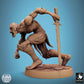 Foto del producto Tabletop 28mm Lord of the Print (LotP) 1: Miniatura de Tabletop: Ghoul Ravager, portador de lanza no muerto en ataque, berserker con máscara de hueso (24_11_C11)