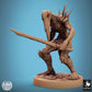 Foto del producto Tabletop 28mm Lord of the Print (LotP) 1: Miniatura de Tabletop: Ghoul Ravager - berserker no muerto y guerrero con cuchilla dentada y placas de hombro con púas, élite de combate cuerpo a cuerpo (24_11_C27)