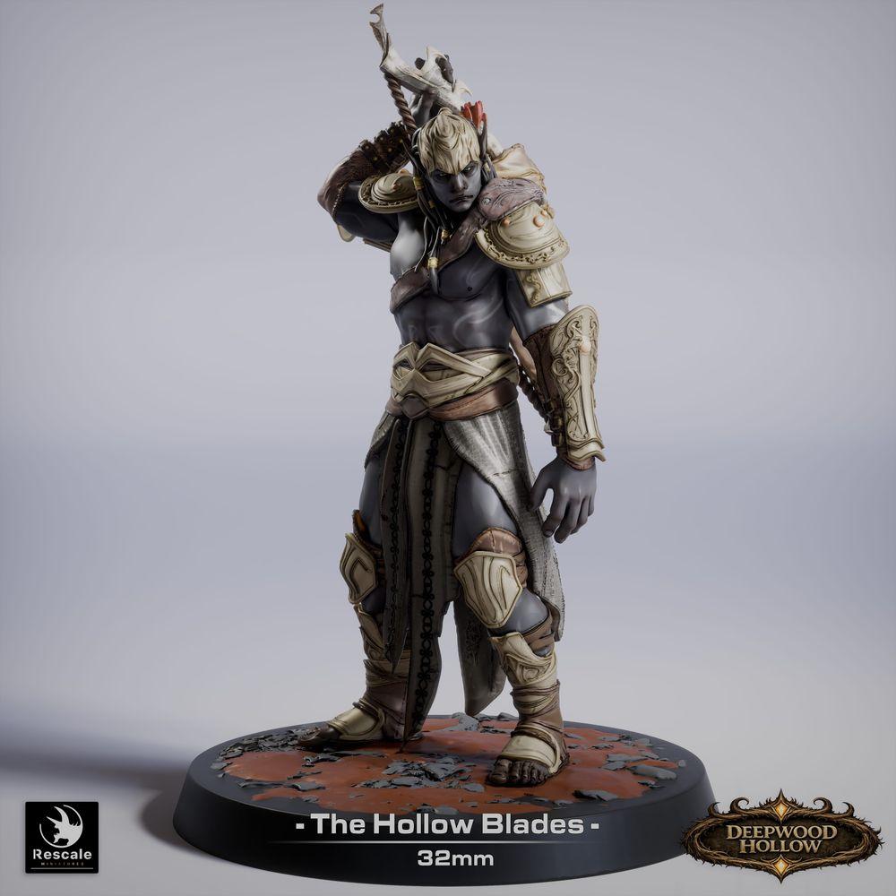 Foto del producto Tabletop 28mm Lord of the Print (LotP) 0: Tabletop Miniatura: Arquero Elfo Oscuro en pose de tiro de pie (26_03_G7)