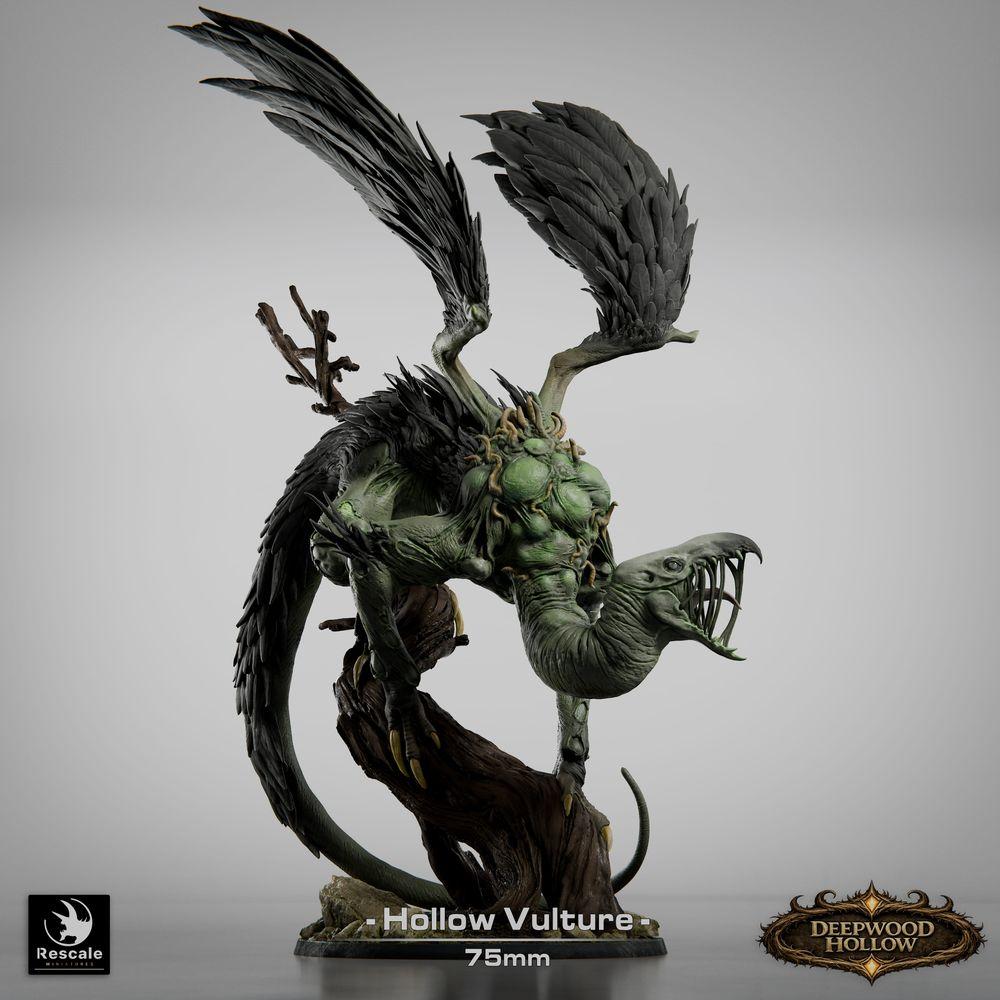 Foto del producto Tabletop 28mm Lord of the Print (LotP) 1: Tabletop Miniatura: Demonio Buitre / Hollow Vulture - quimera voladora, ave del terror en picada con garras, alas desgarradas y cola de látigo (26_03_D1)