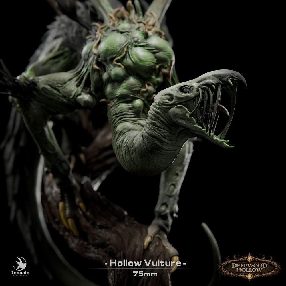 Foto del producto Tabletop 28mm Lord of the Print (LotP) 5: Tabletop Miniatura: Demonio Buitre / Hollow Vulture - quimera voladora, ave del terror en picada con garras, alas desgarradas y cola de látigo (26_03_D1)