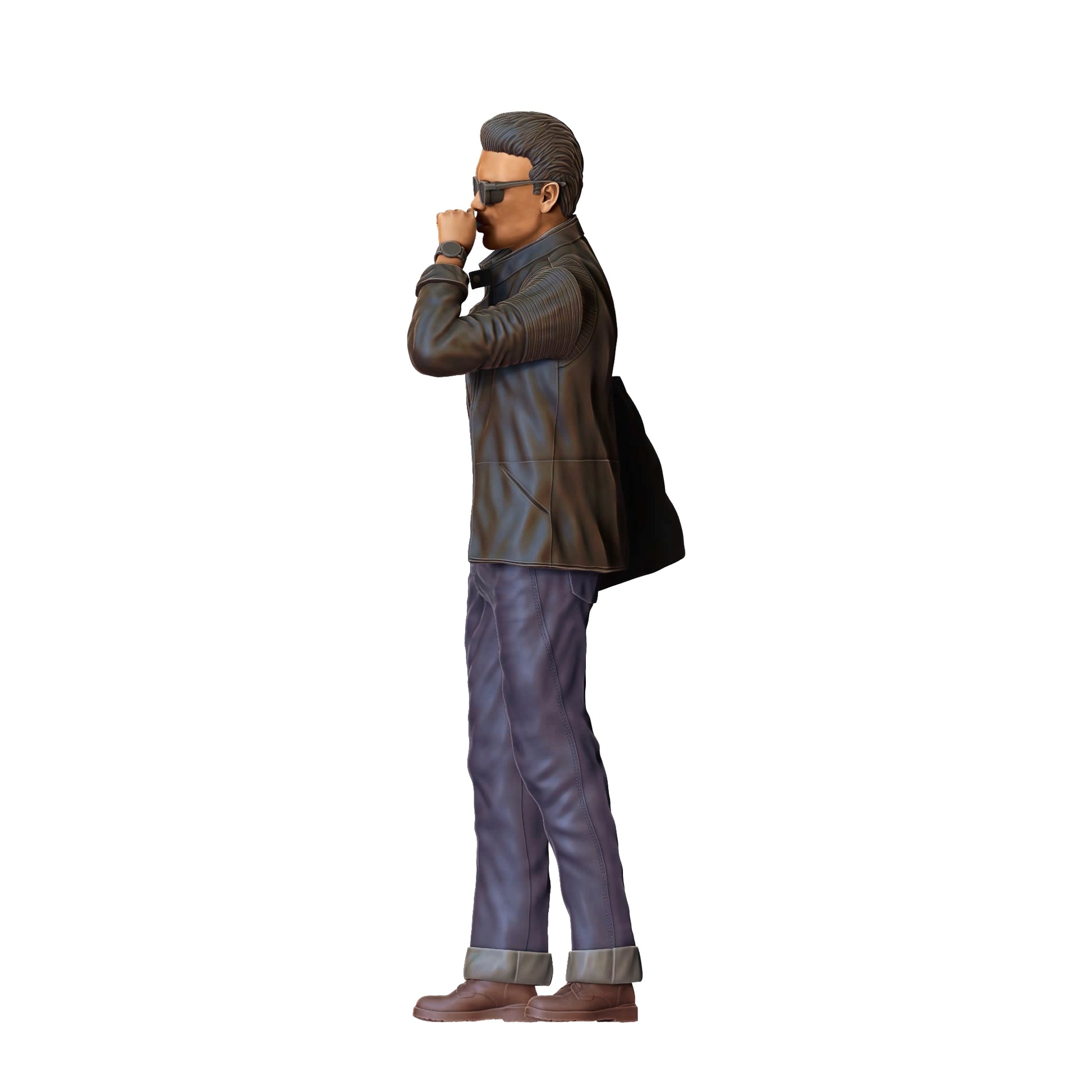Foto del producto 0: Hombre con chaqueta de cuero - Estilo Rockabilly Rock n Roll