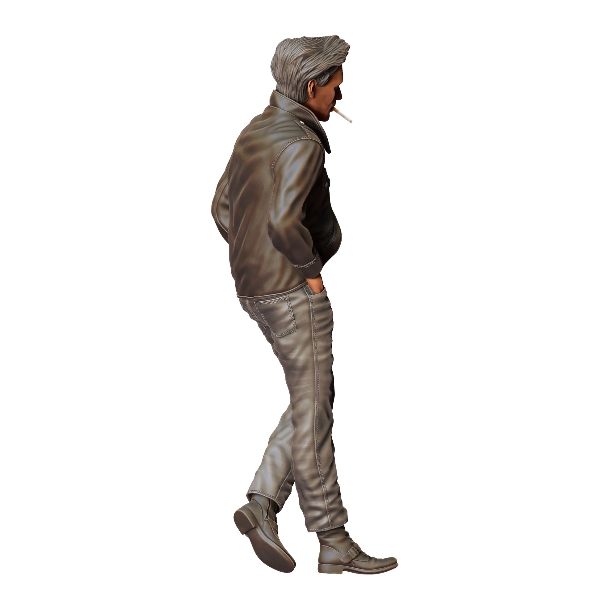 Foto del producto 0: Hombre con chaqueta de cuero 2 - Estilo Rockabilly Rock n Roll