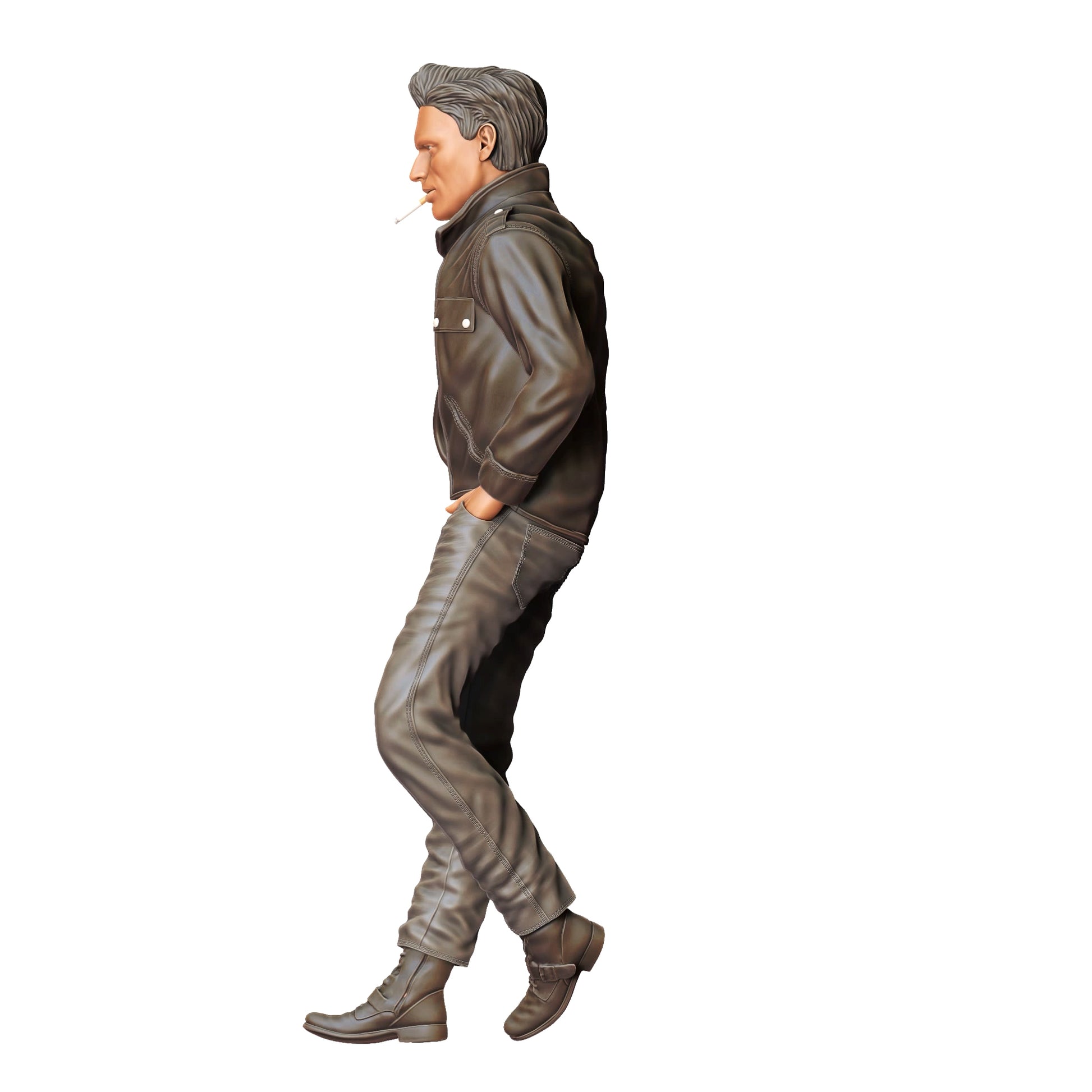 Foto del producto 0: Hombre con chaqueta de cuero 2 - Estilo Rockabilly Rock n Roll