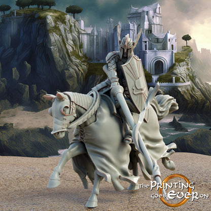 Foto del producto figura histórica medieval escala 75mm The Printing Goes Ever On (TPGEO) 0: Figuras de caballero medieval aliado caballero jinete lanza B - Tropas aliadas