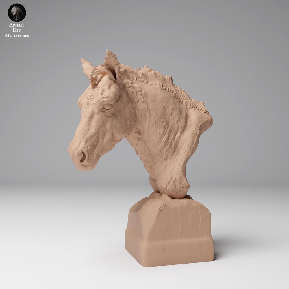 Foto de producto de figura animal Animal Den Miniatures 2: Figura de animal salvaje: caballo de Przewalski - Busto (24_12_15)