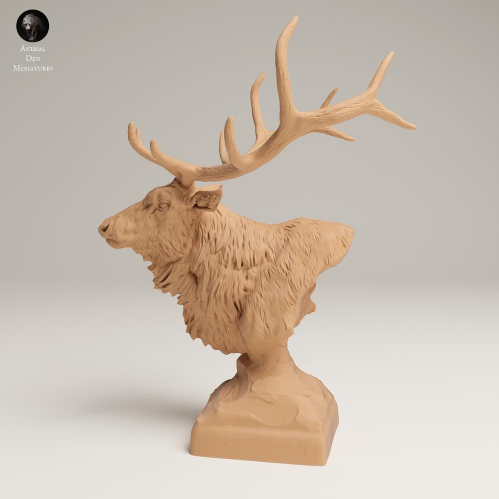 Foto de producto de figura animal Animal Den Miniatures 0: Figura de animal salvaje: Wapiti - Busto (25_06_15)