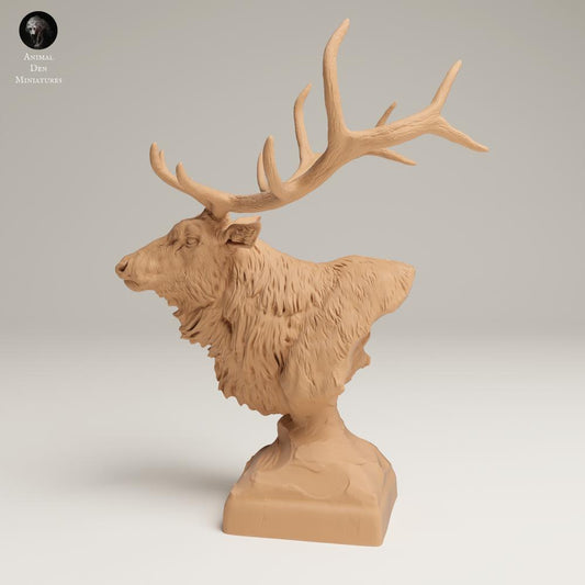 Foto de producto de figura animal Animal Den Miniatures 0: Figura de animal salvaje: Wapiti - Busto (25_06_15)