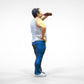 Produktfoto  0: Mann mit Bierflasche und Bierbauch