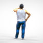 Produktfoto  0: Mann mit Bierflasche und Bierbauch