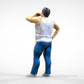 Produktfoto  0: Mann mit Bierflasche und Bierbauch
