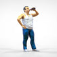 Produktfoto  0: Mann mit Bierflasche und Bierbauch