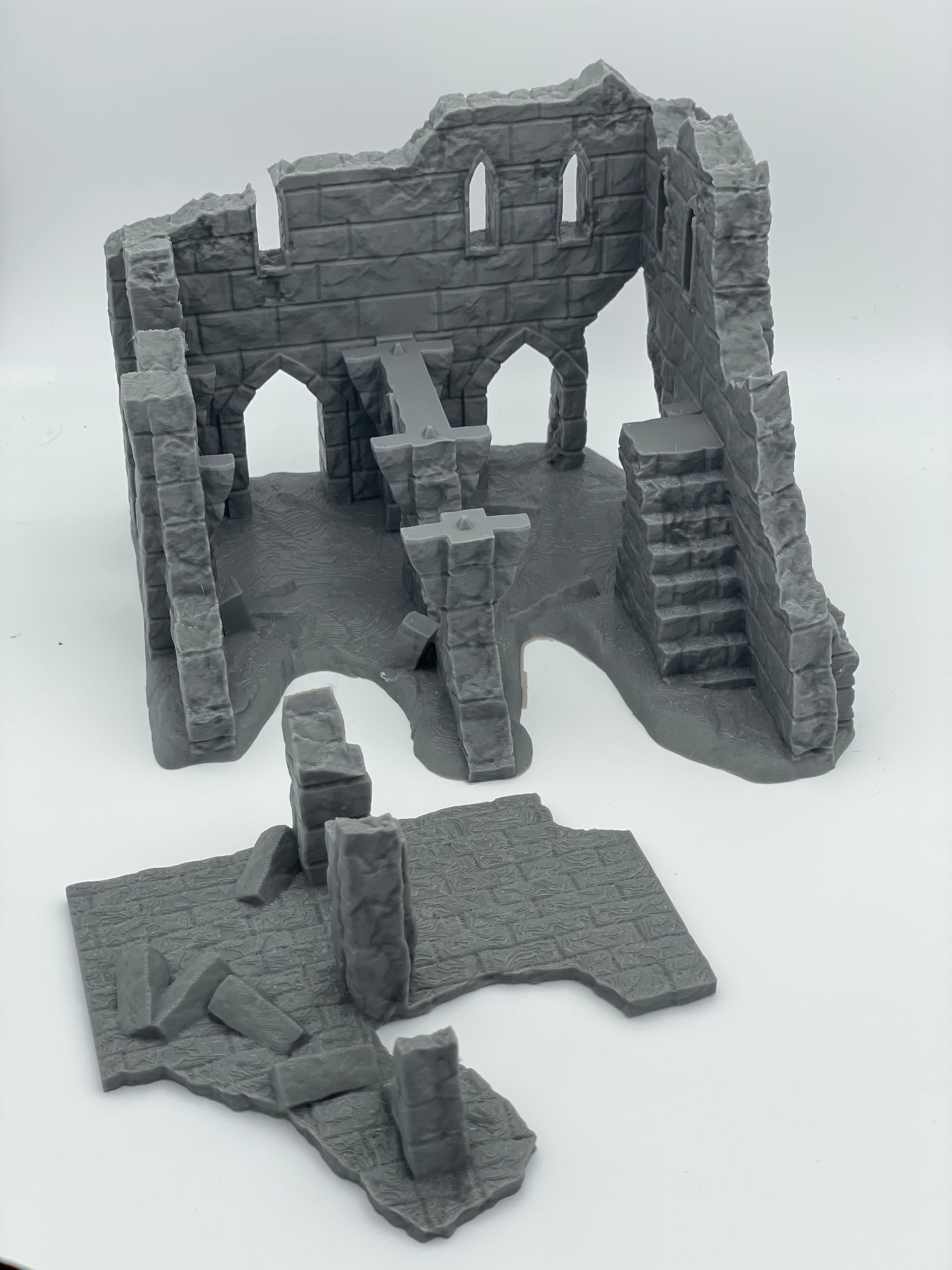 Foto del producto Tabletop 28mm The Printing Goes Ever On (TPGEO) 0: Ruina E - Escombros de una ciudad medieval - Casa destruida