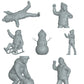 Foto del producto de modelismo de diorama 0: Niños invernales - 7 figuras - Muñeco de nieve y pelea de bolas de nieve