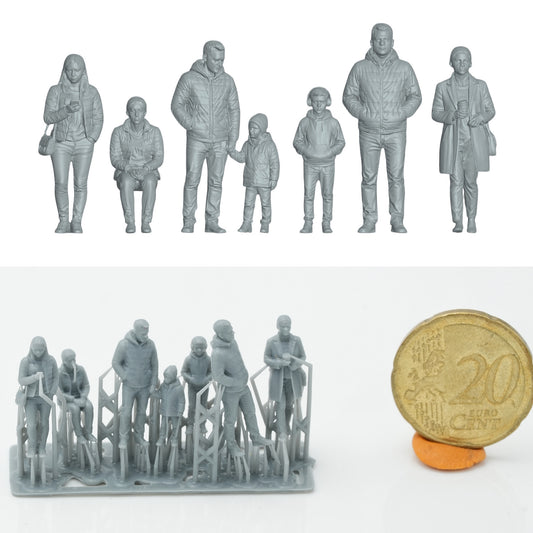 Foto del producto de modelismo diorama 1: Set de figuras de transeúntes 3 - 7 figuras (h0_30)
