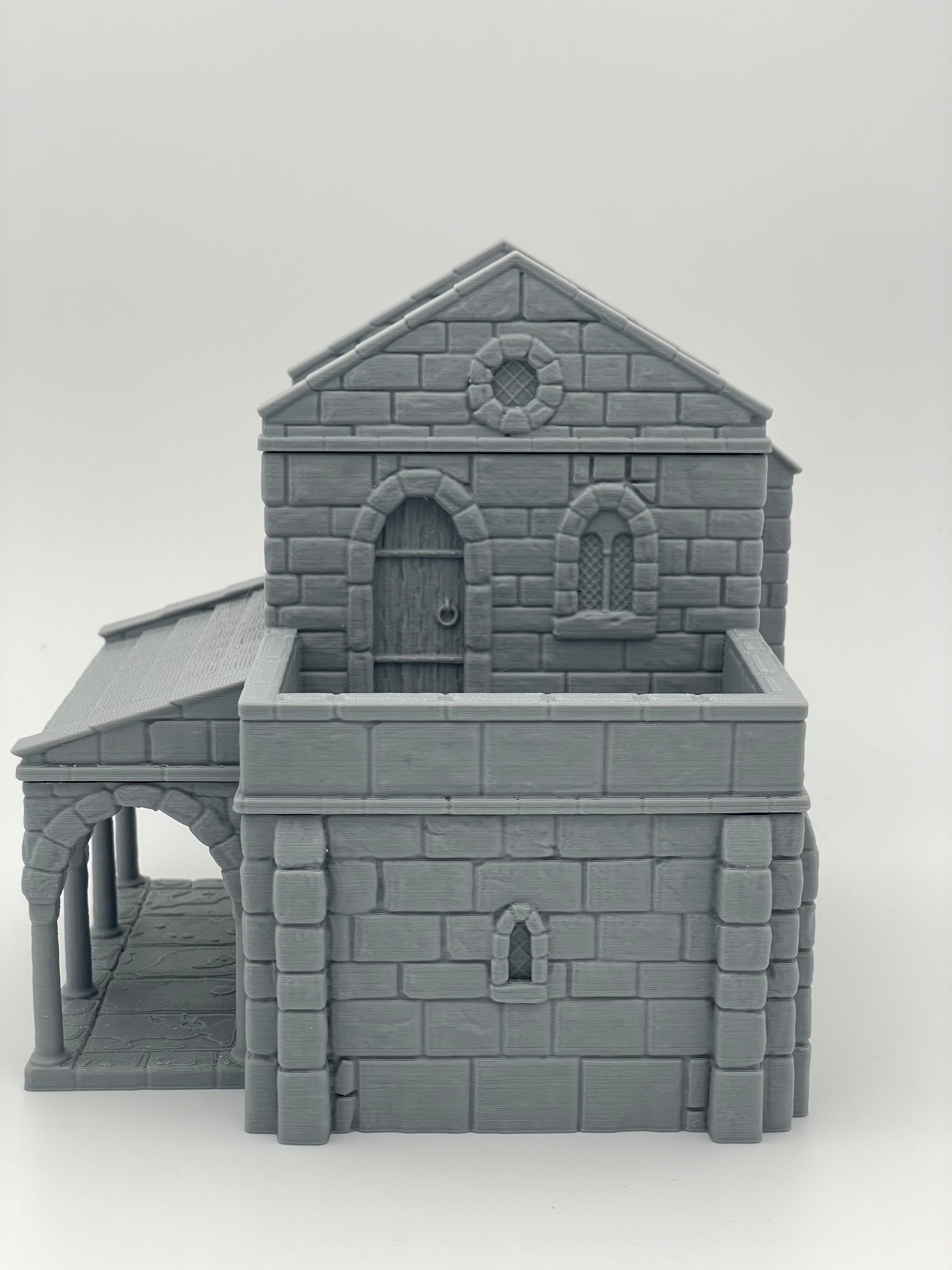 Foto del producto Tabletop 28mm The Printing Goes Ever On (TPGEO) 0: Casa de campo medieval A - Edificio de piedra del reino humano Gonthan - Terreno transitable