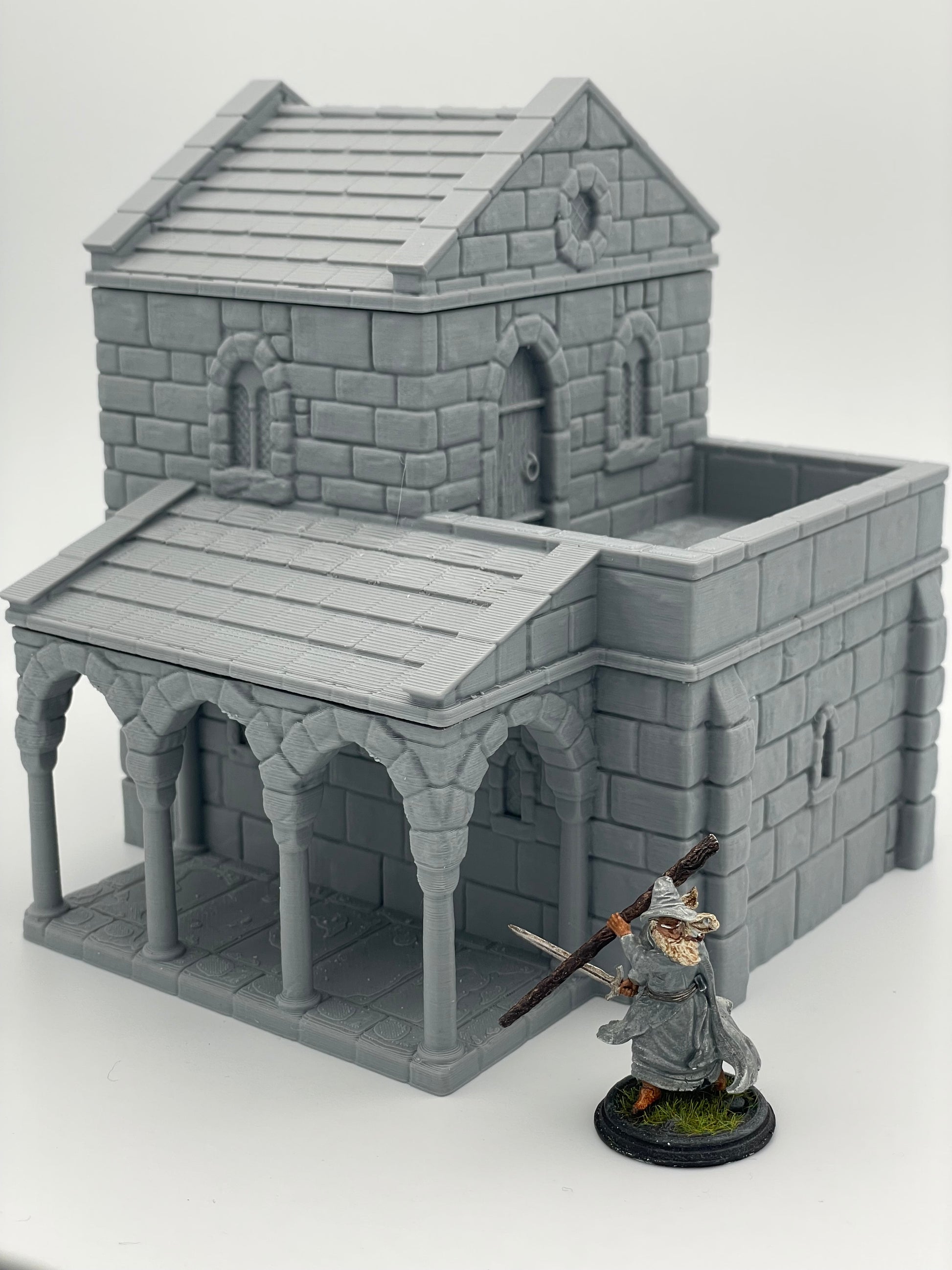 Foto del producto Tabletop 28mm The Printing Goes Ever On (TPGEO) 0: Casa de campo medieval A - Edificio de piedra del reino humano Gonthan - Terreno transitable
