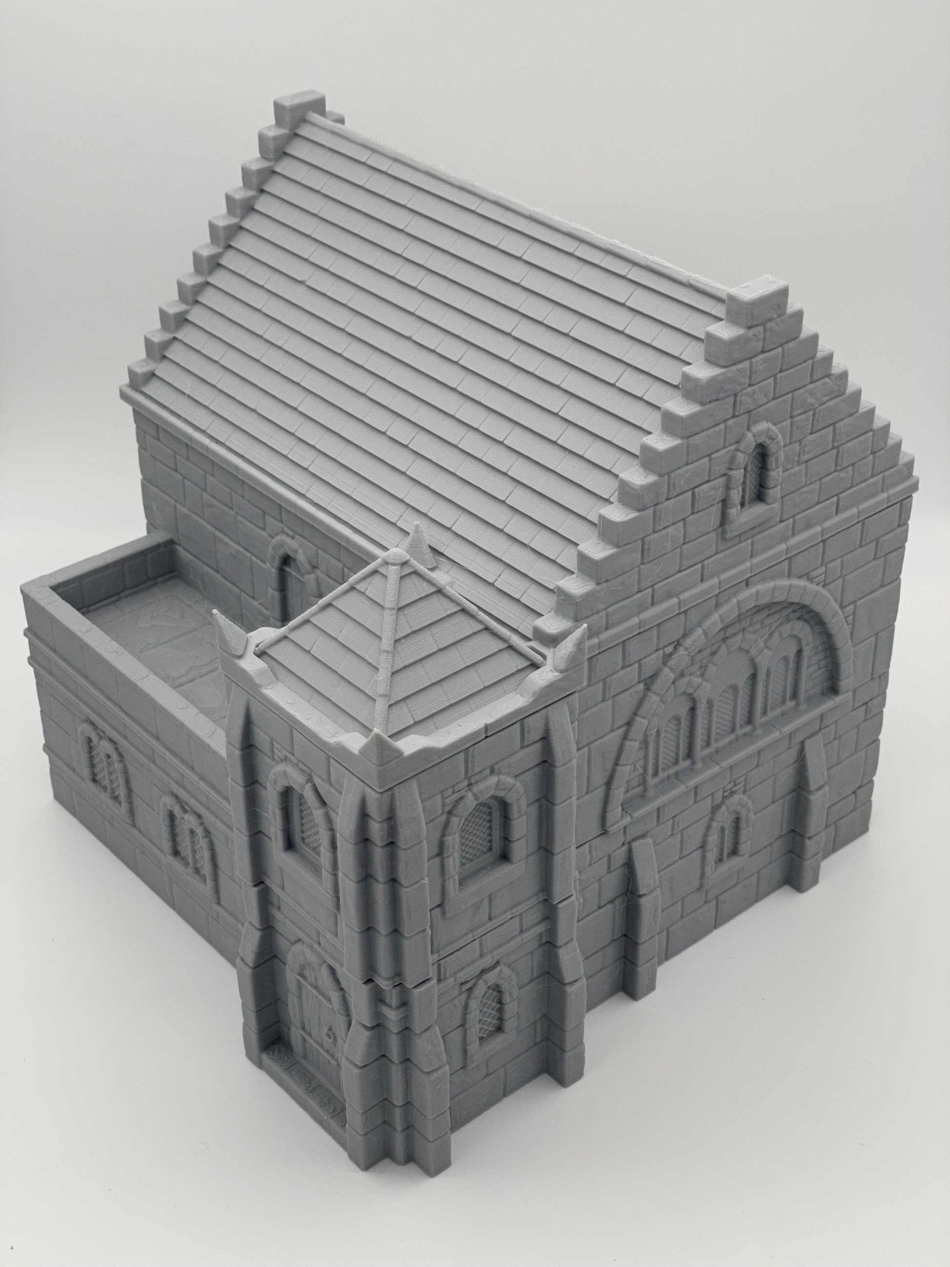 Foto del producto Tabletop 28mm The Printing Goes Ever On (TPGEO) 0: Casa residencial medieval B - Edificio de piedra del reino humano Gonthan - Terreno transitable
