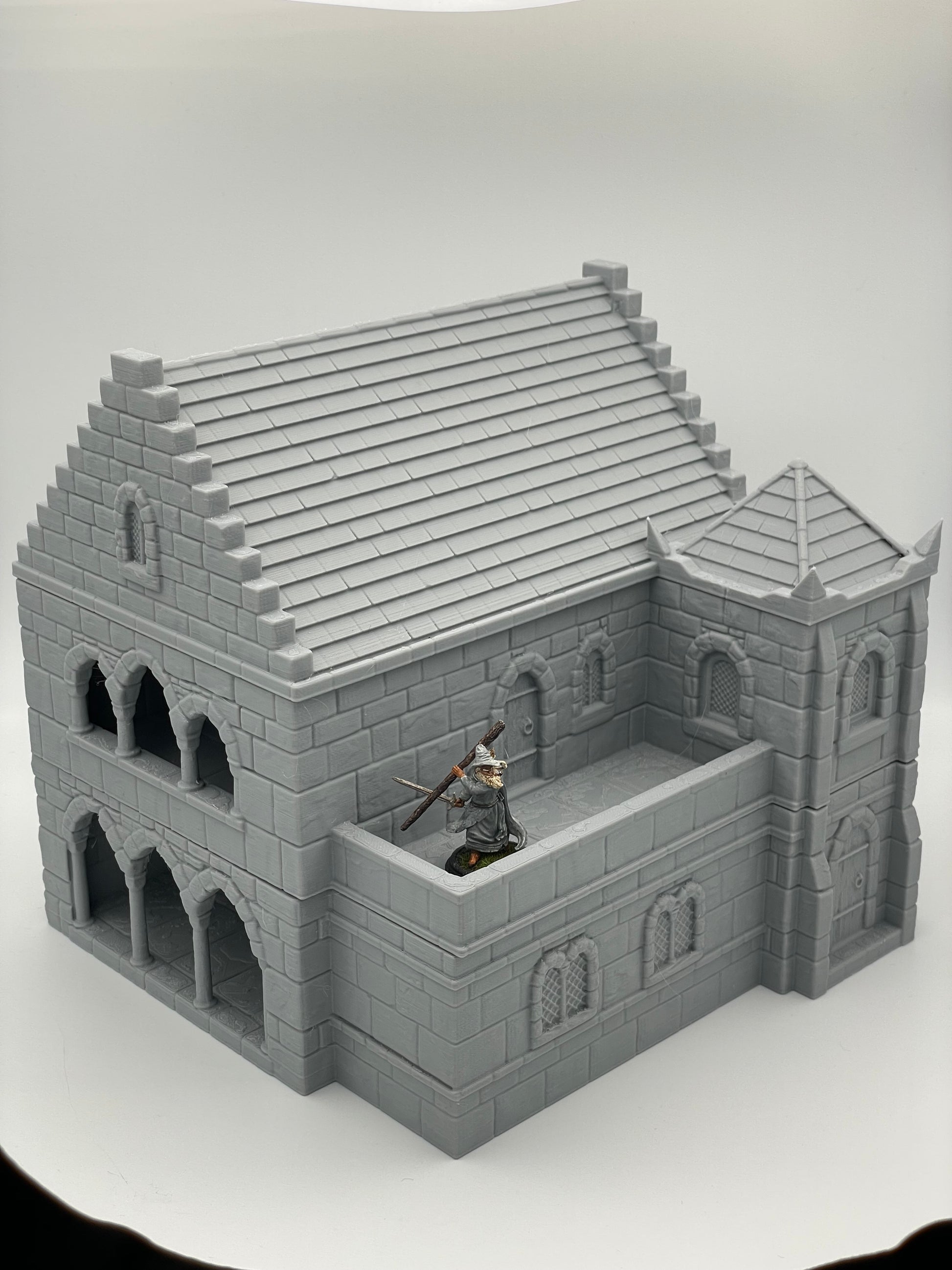 Foto del producto Tabletop 28mm The Printing Goes Ever On (TPGEO) 0: Casa residencial medieval B - Edificio de piedra del reino humano Gonthan - Terreno transitable