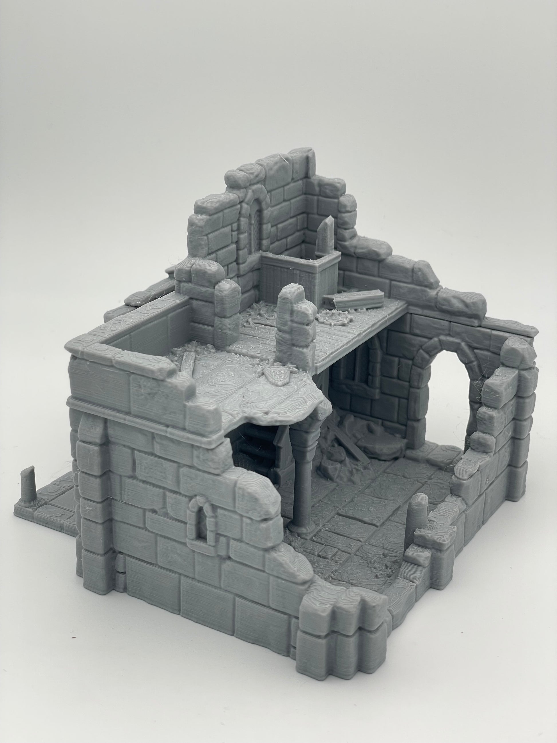 Produktfoto Tabletop 28mm The Printing Goes Ever On (TPGEO)  0: Ruine mittelalterliches Wohnhaus A2 - Überreste Gebäude aus dem Menschenreich Gonthan