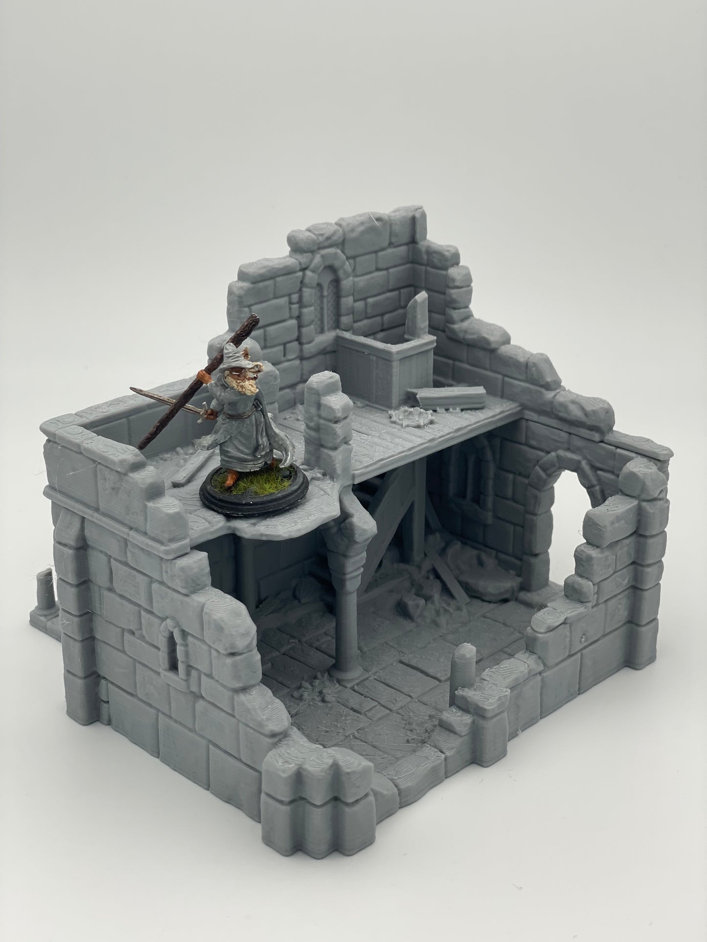 Produktfoto Tabletop 28mm The Printing Goes Ever On (TPGEO)  0: Ruine mittelalterliches Wohnhaus A2 - Überreste Gebäude aus dem Menschenreich Gonthan