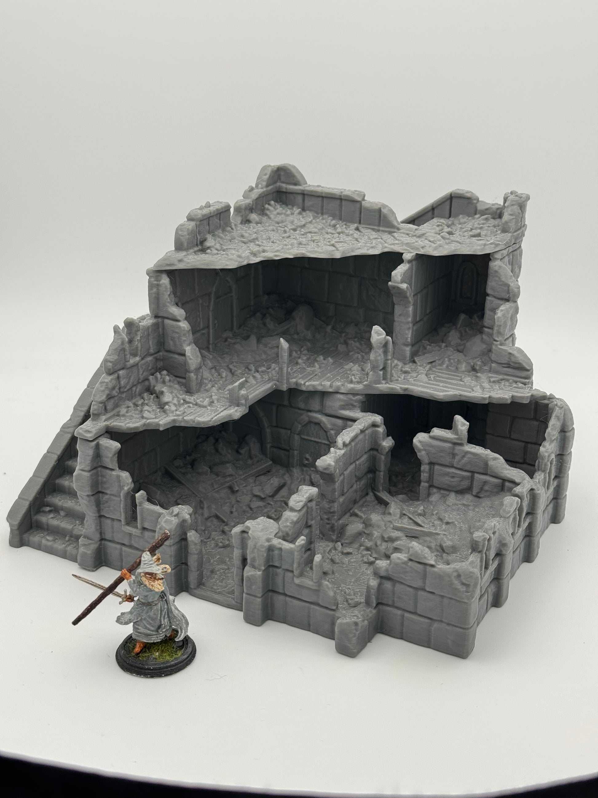 Foto del producto Tabletop 28mm The Printing Goes Ever On (TPGEO) 0: Plaza de comercio Ruinas Ciudad Marfil - Edificio Reino de Gonthan - Sala de comercio Terreno para Tabletop