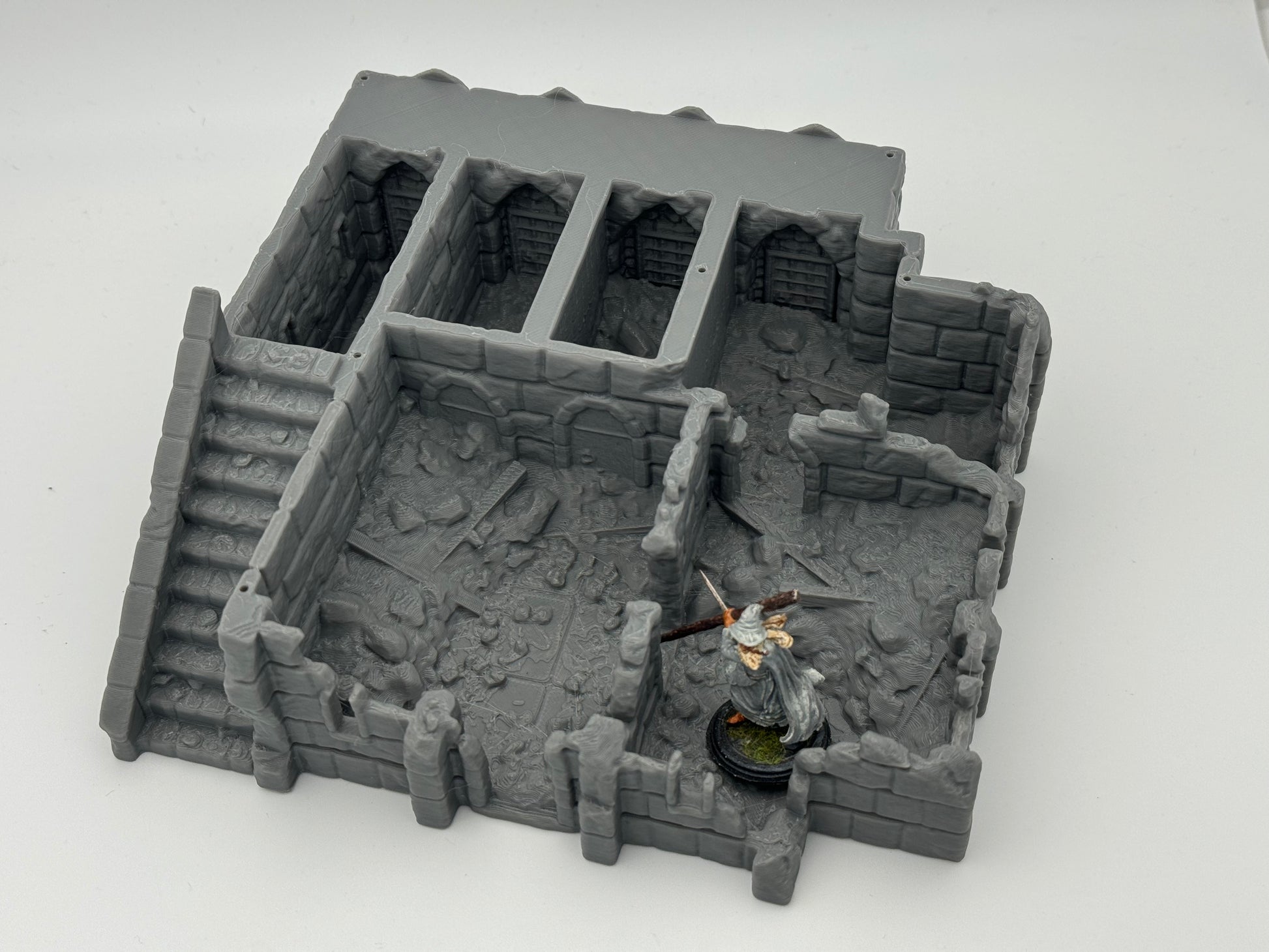 Foto del producto Tabletop 28mm The Printing Goes Ever On (TPGEO) 0: Plaza de comercio Ruinas Ciudad Marfil - Edificio Reino de Gonthan - Sala de comercio Terreno para Tabletop