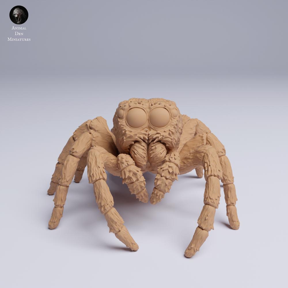 Foto de producto de figura animal Animal Den Miniatures 2: Figura animal de araña: araña saltarina de ojos dorados (25_05_02)