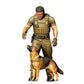 Foto de producto de modelismo para dioramas 0: Figura de pie: guía canino con uniforme operativo y perro de servicio (Ref. n.º 525)