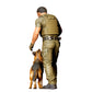 Foto de producto de modelismo para diorama 3: Figura de pie: guía canino con uniforme operativo y perro de servicio (Ref. n.º 525)