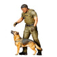 Foto de producto de modelismo para diorama 4: Figura de pie: guía canino con uniforme de servicio y perro de servicio (Ref. n.º 525)