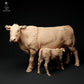 Foto del producto Figura de animal Diorama, Modelismo: 0: Figura de animal de granja: Vaca y ternero - Vaca Red Devon