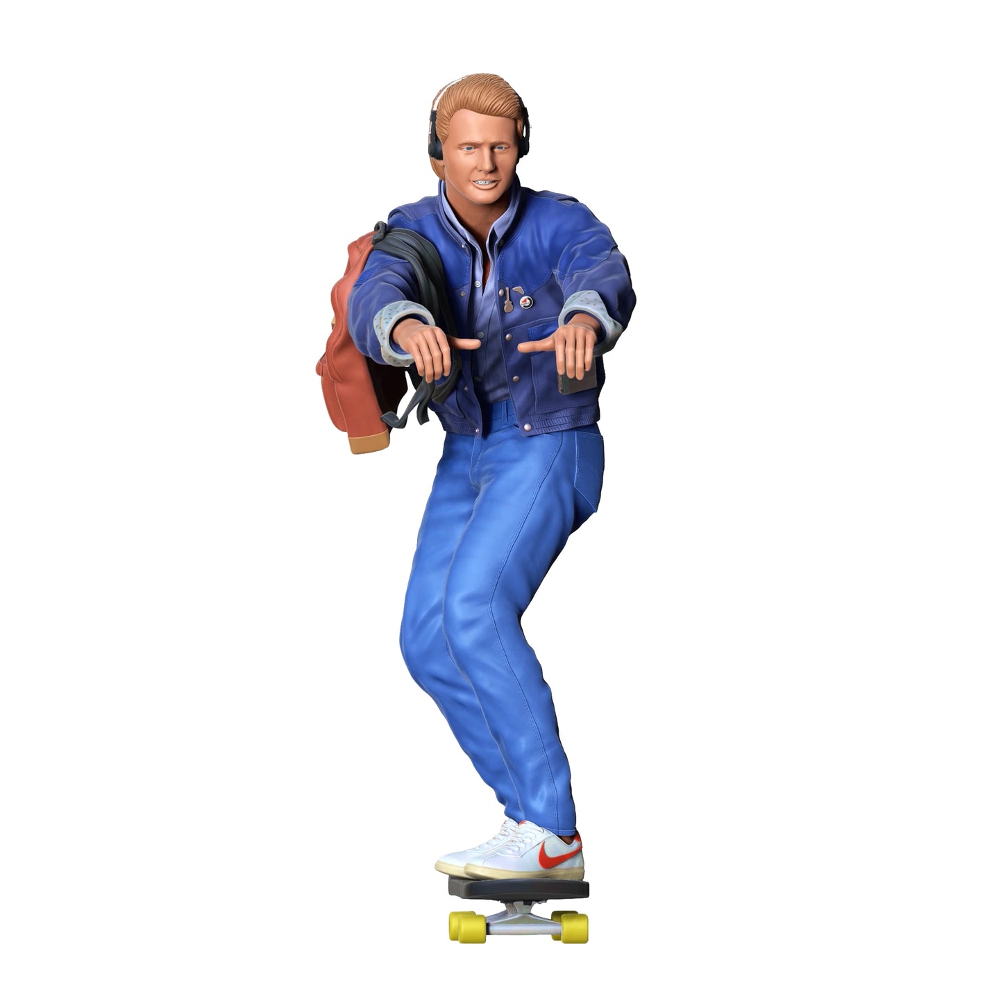 Foto del producto Diorama y modelismo Miniatura Figura: Patinador - Hombre en patineta con mochila