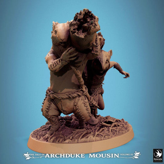 Foto del producto Tabletop 28mm Lord of the Print (LotP) 0: Miniatura de Tabletop: Dúo de portadores de hombres-rata - Escuadrón pionero con carga explosiva o de asalto, arma de asedio, unidad de Wargame y proxies de skirmish (25_07_Q11)