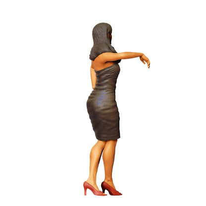 Foto del producto de modelismo de diorama 0: Chica PinUp A - Dama hermosa con vestido (Ref. Nr. 382)