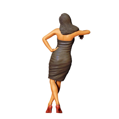 Foto del producto de modelismo de diorama 0: Chica PinUp A - Dama hermosa con vestido (Ref. Nr. 382)