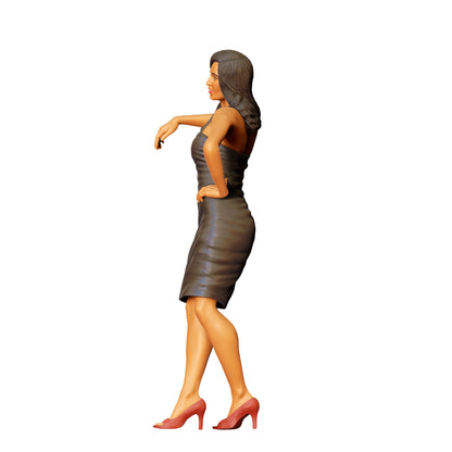 Foto del producto de modelismo de diorama 0: Chica PinUp A - Dama hermosa con vestido (Ref. Nr. 382)
