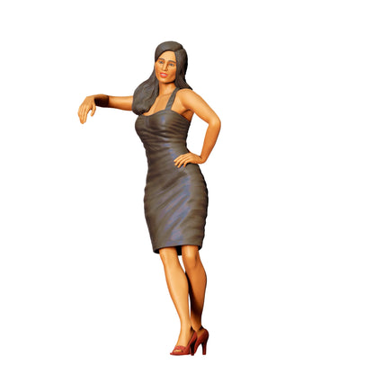Foto del producto de modelismo de diorama 0: Chica PinUp A - Dama hermosa con vestido (Ref. Nr. 382)