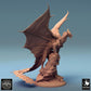 Produktfoto Tabletop 28mm Lord of the Print (LotP) 1: Fantasy Figur: Legendärer Drache/Dragon auf Fels-Diorama, geflügelte Drachenbestie in Sprungpose, wyvern-ähnliches Boss-Monster (24_08_J)