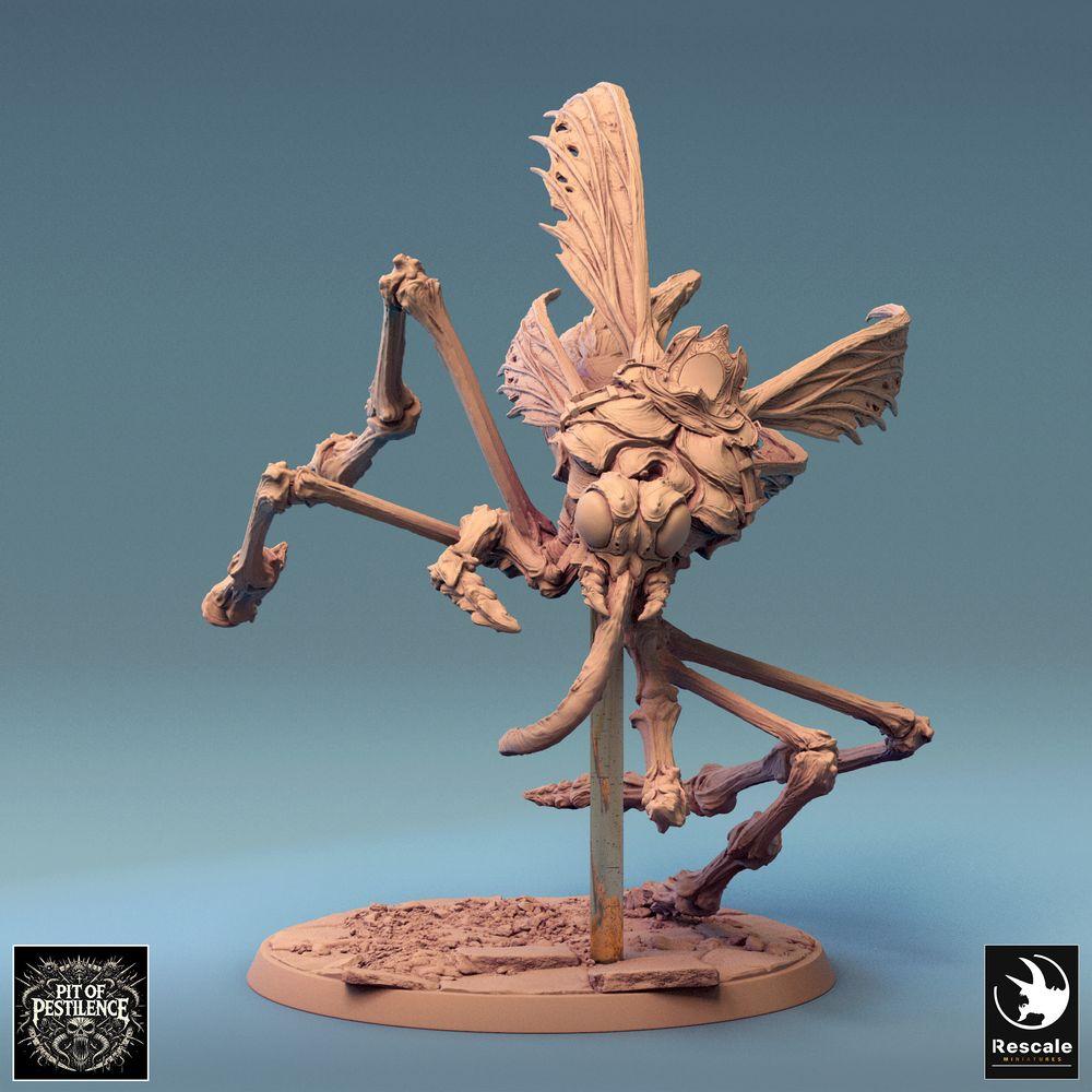 Foto del producto Tabletop 28mm Lord of the Print (LotP) 0: Miniatura de Tabletop: Jinete demoníaco sobre bestia insecto monstruosa - Jinete insecto, Jinete mosquito, Caballería de pesadilla, Monstruo jefe - E1 Dravon Assault (24_08_E1)